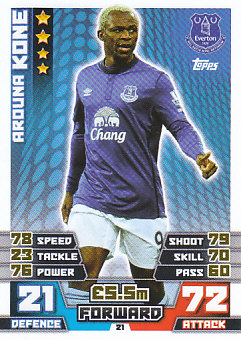 Arouna Kone Everton 2014/15 Topps Match Attax #21